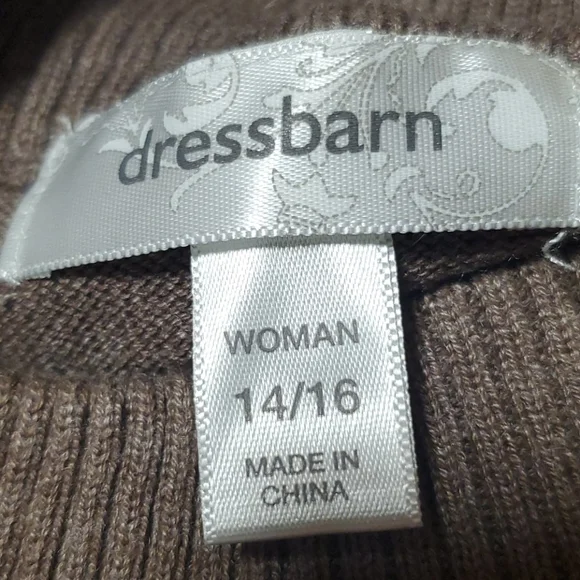 Dress Barn brown sweater size 14/16 - Picture 5 of 7